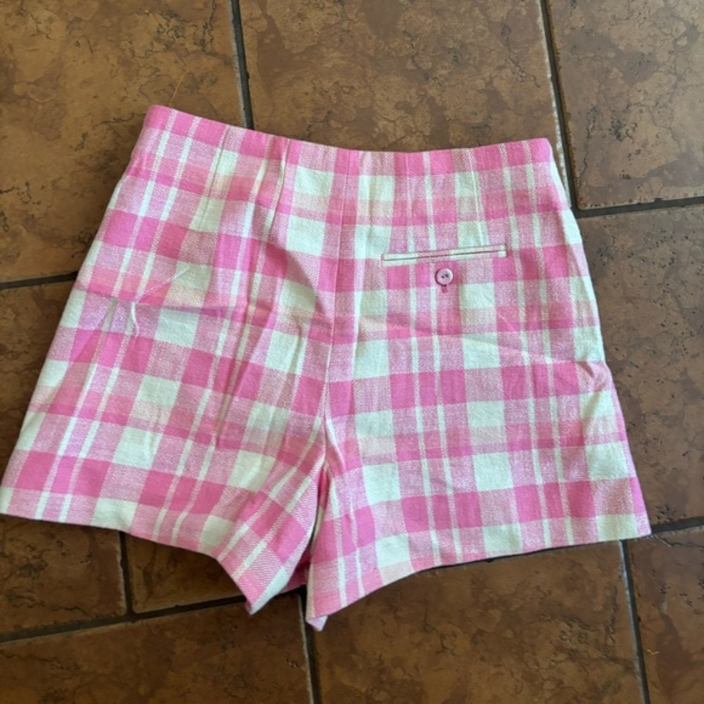 Anthropologie‎ Maeve Gingham Pink Shorts - Picture 5 of 8